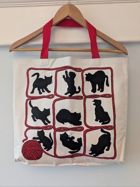 VTG Canvas Cat Tote Bag